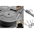 Bumpery Iron Strength zestaw 100 kg + GRYF OLIMPIJSKI  Apus Sports 220cm
